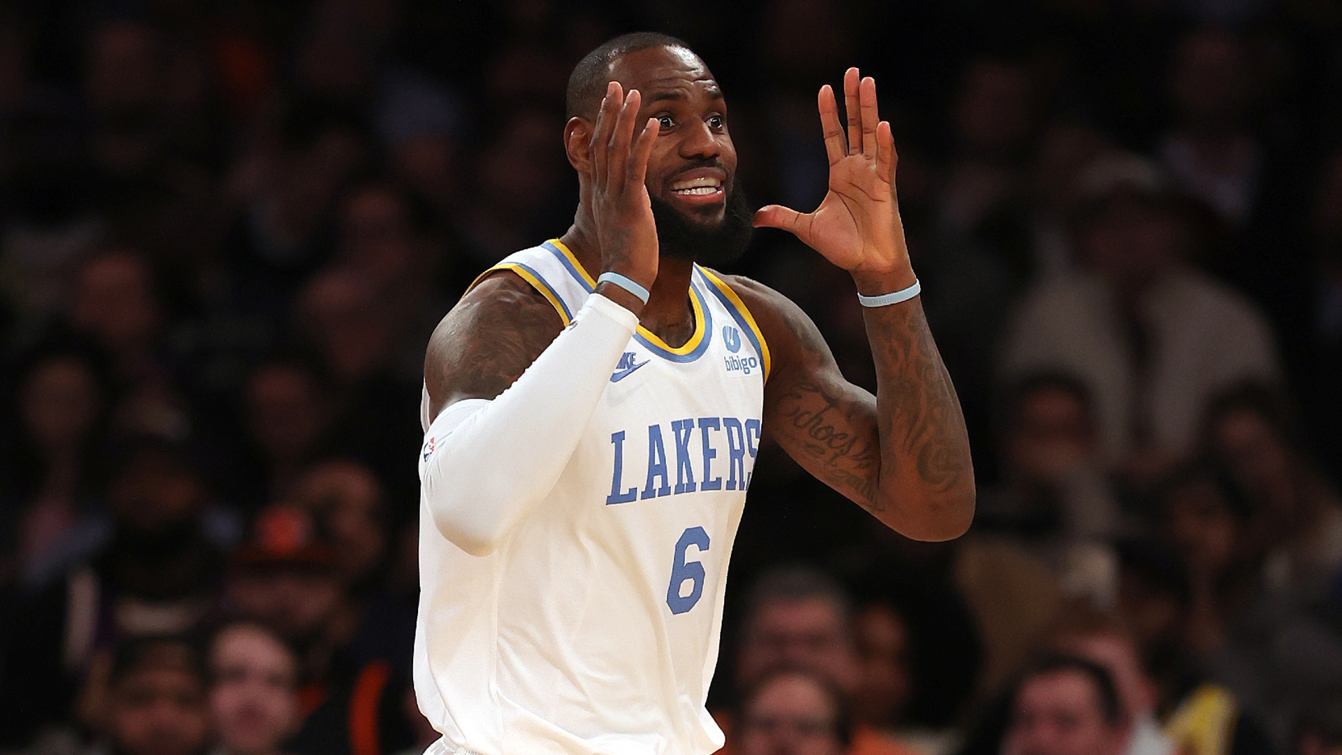 LeBron James in action for the LA Lakers