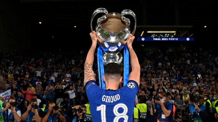Olivier Giroud won the Champions League with Chelsea in the 2020-21 season
