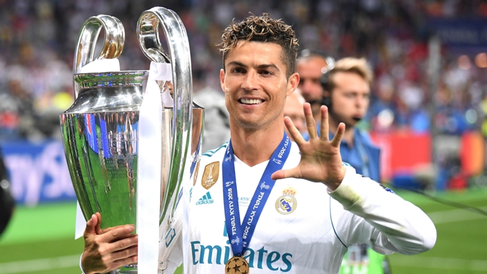 Cristiano Ronaldo won four of his five Champions League titles with Real Madrid