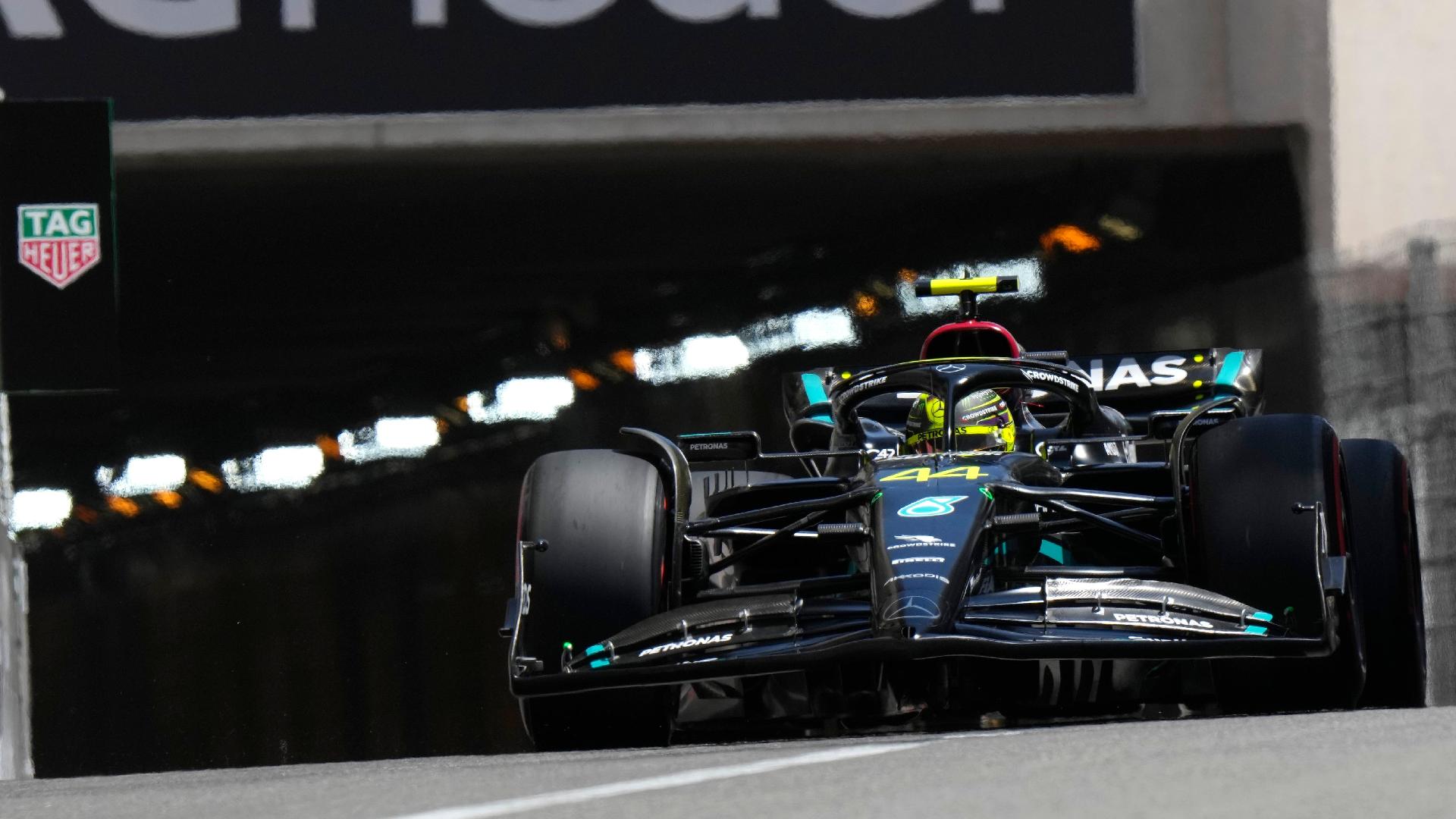 Lewis Hamilton crashed out of final practice in Monaco (Luca Bruno/AP)