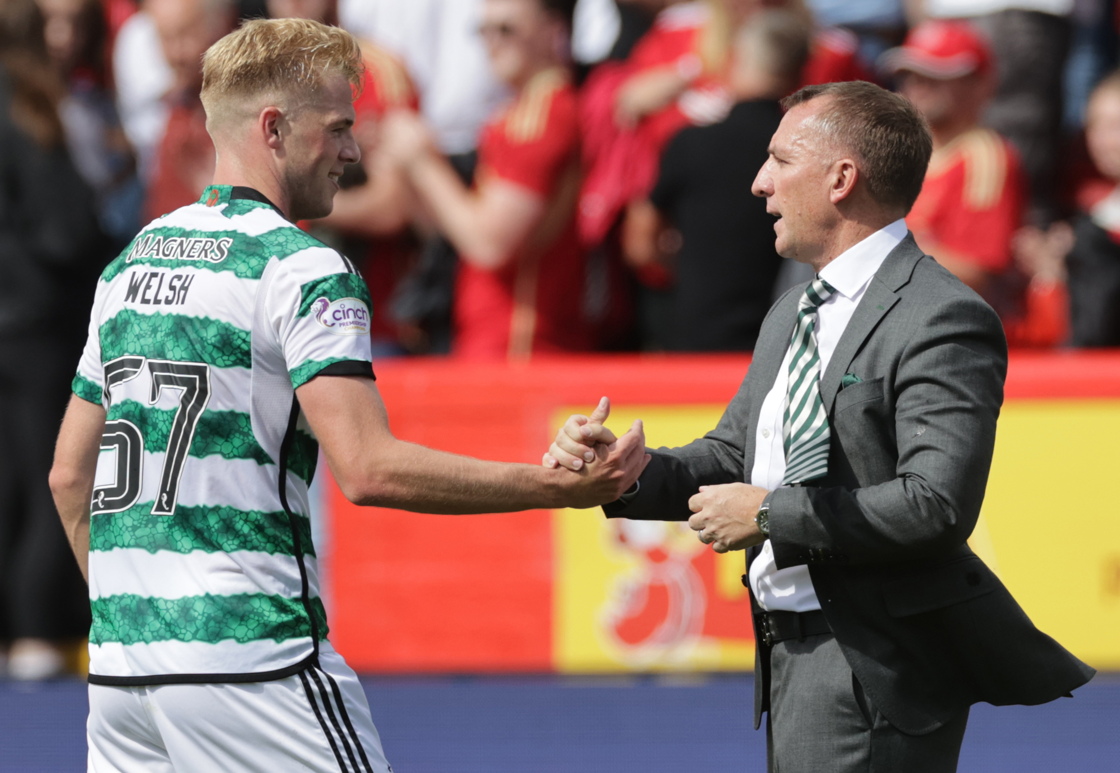 Stephen Welsh and Brendan Rodgers file photo