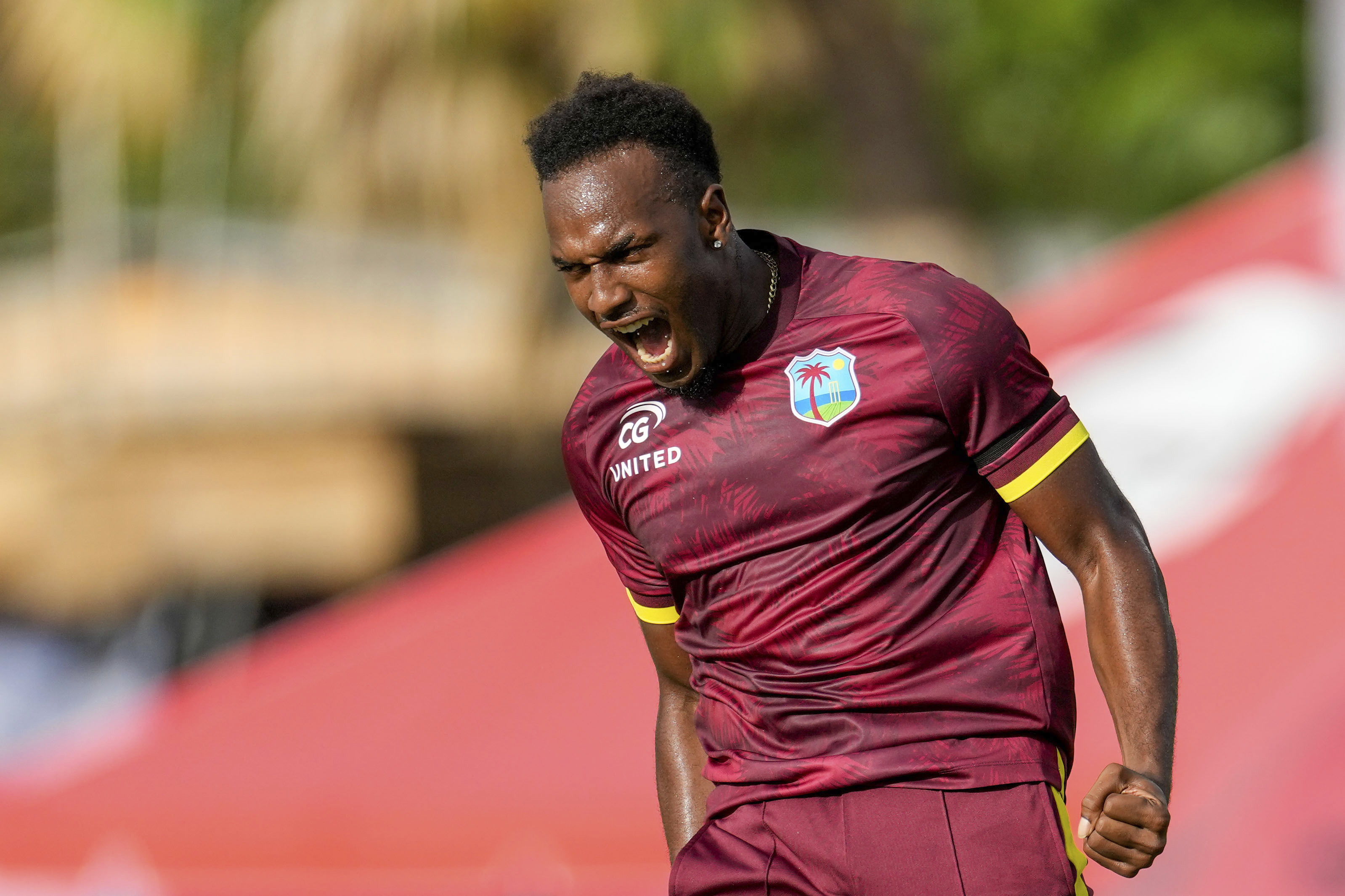 Matthew Forde took three wickets on his international debut (Ricardo Mazalan/AP)