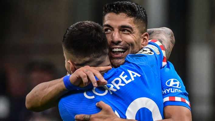 Luis Suarez secured a late win for Atletico Madrid over Milan