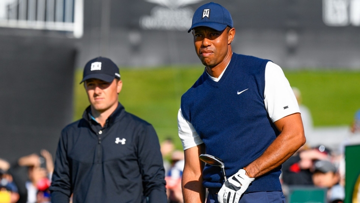 Jordan Spieth (L) and Tiger Woods (R) have been grouped with Rory McIlroy