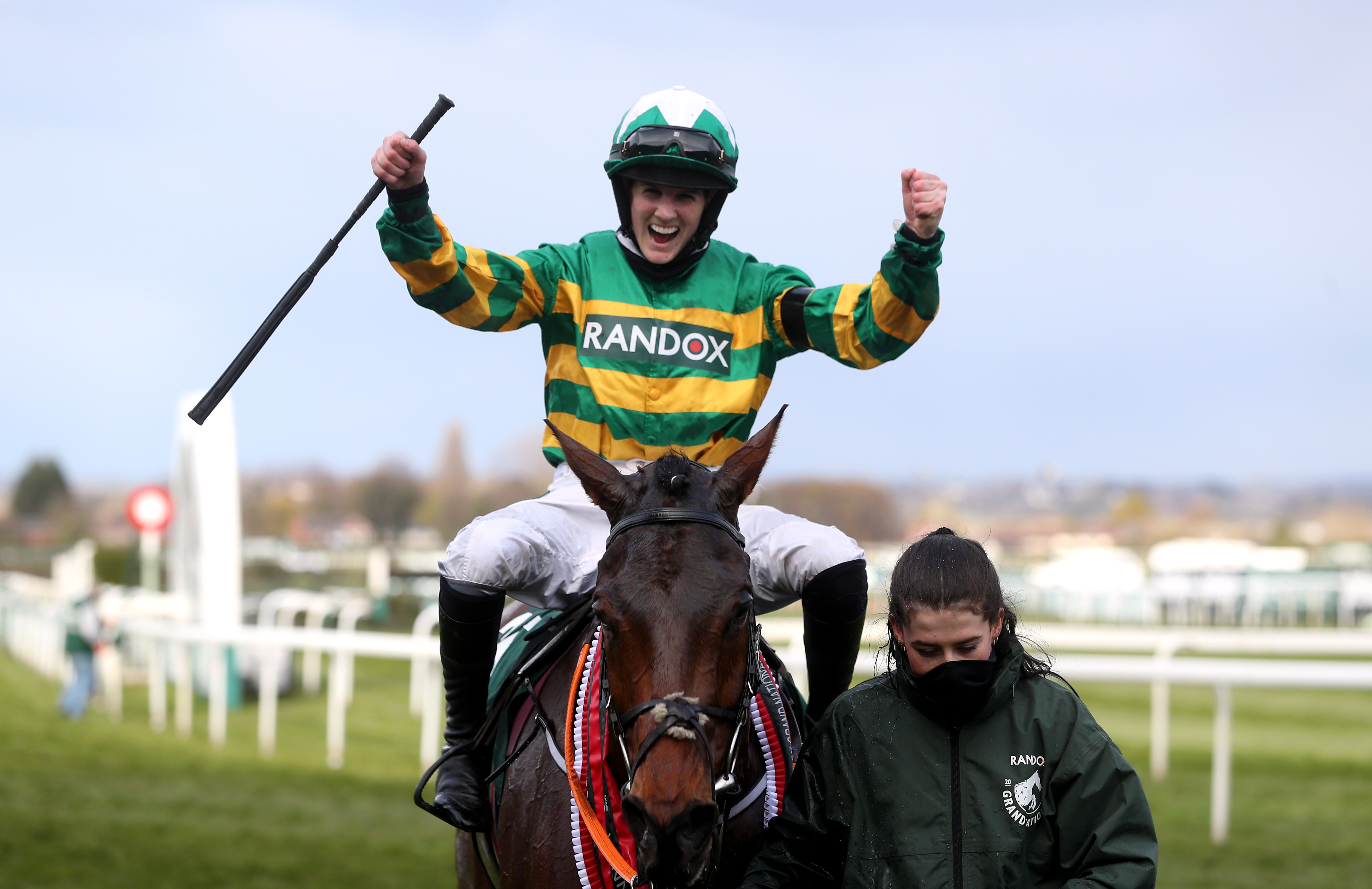 Rachael Blackmore celebrates with Minella Times