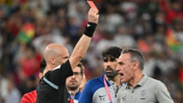 South Korea coach Paulo Bento received a red card at full-time