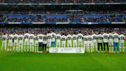 Real Madrid players showed their support for team-mate Vinicius Junior ahead of a 2-1 win over Rayo Vallecano (Manu Fernandez/AP)