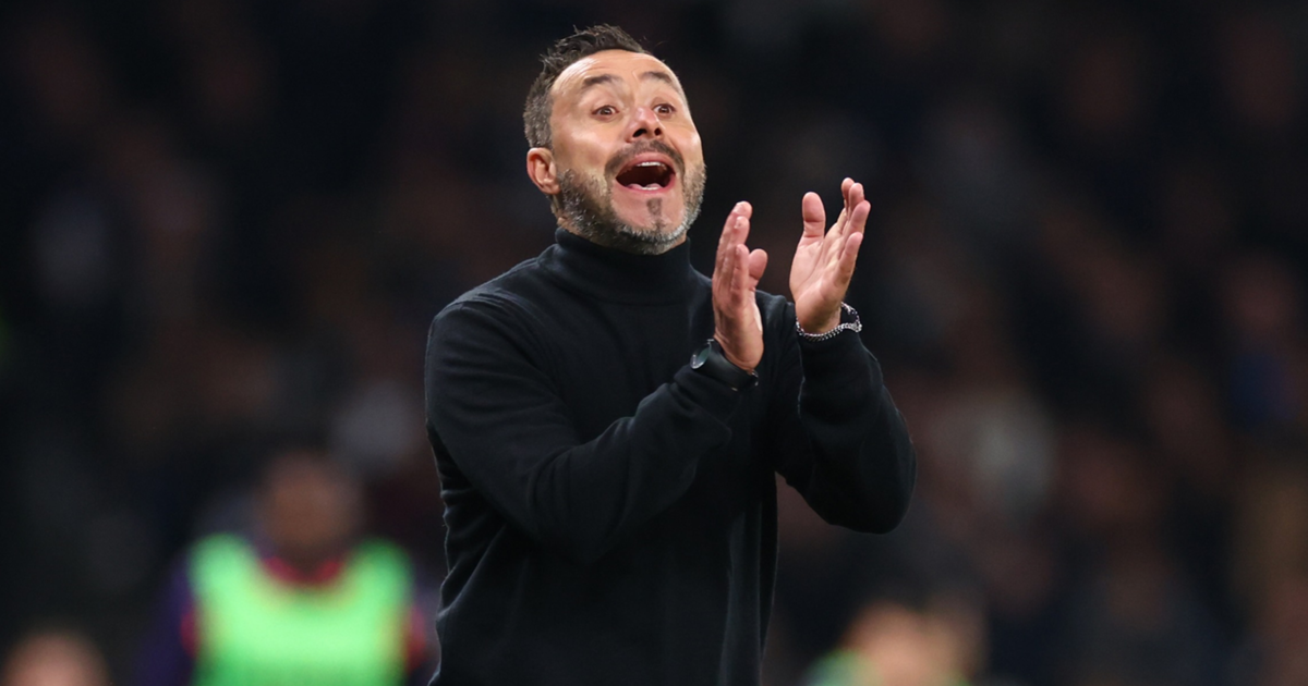 Tottenham manager Roberto De Zerbi