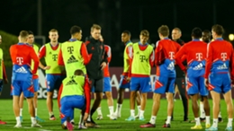 Julian Nagelsmann trains Bayern's squad in Doha