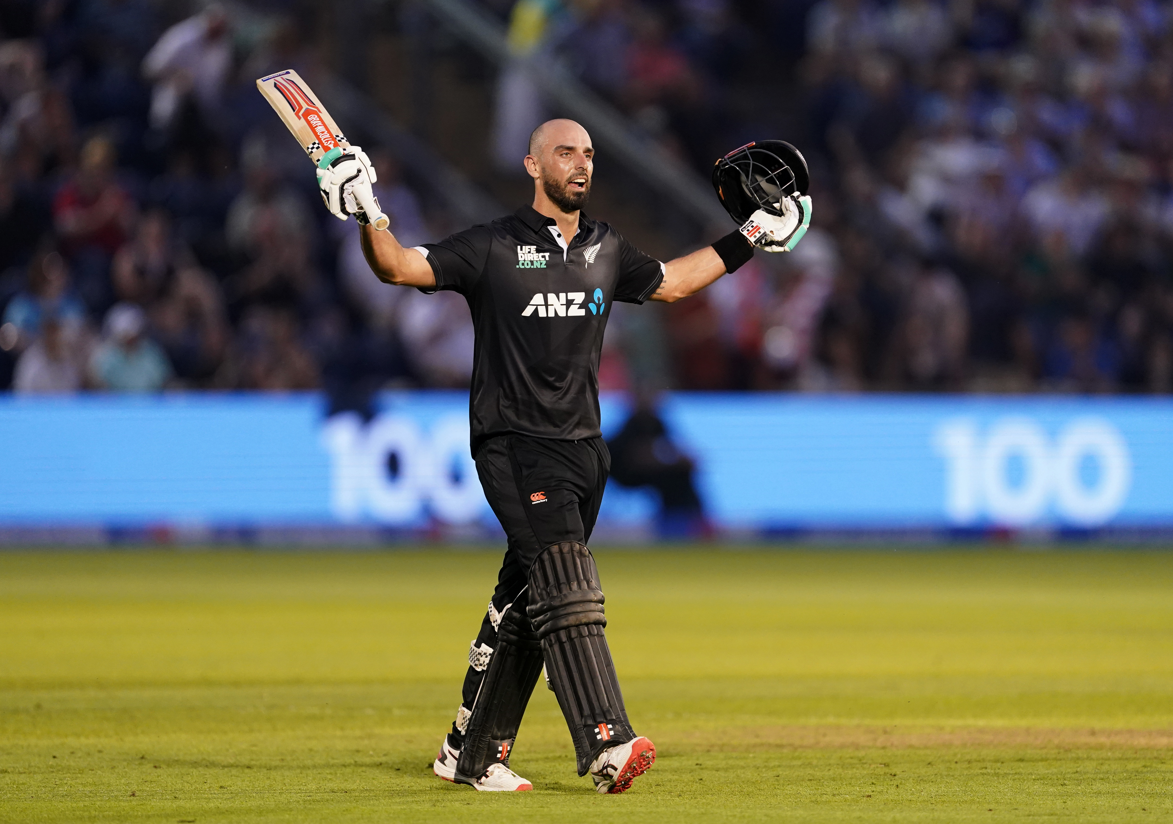 Daryl Mitchell hastened New Zealand's victory push with seven sixes in his unbeaten hundred (Joe Giddens/PA)