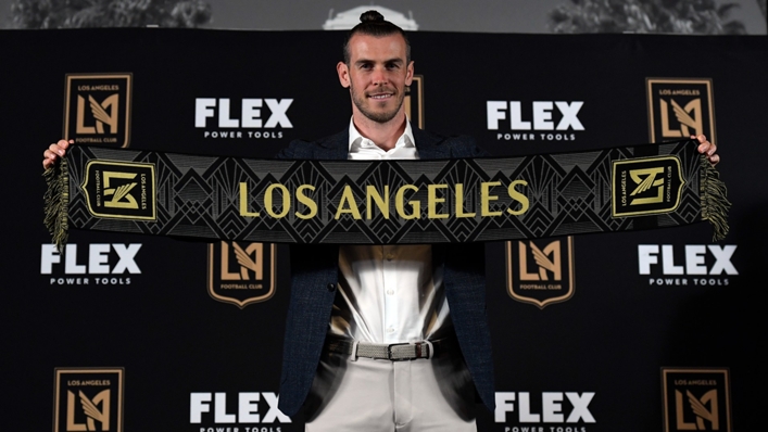 Gareth Bale was presented by LAFC on Monday