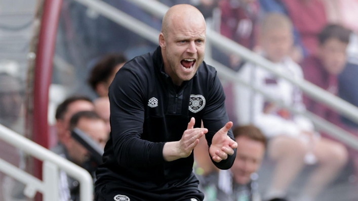Hearts interim manager Steven Naismith is in positive mood (PA)