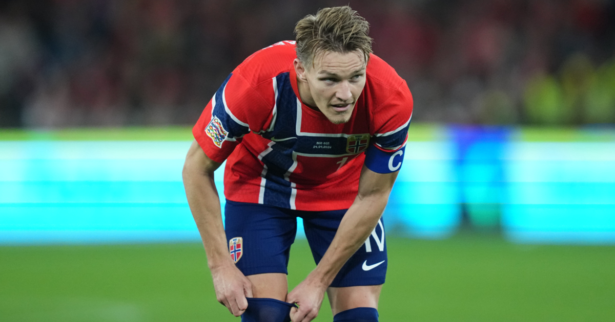 Martin Odegaard during Norway's Nations League match