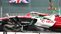 Zhou Guanyu was involved in a horror crash in the British Grand Prix