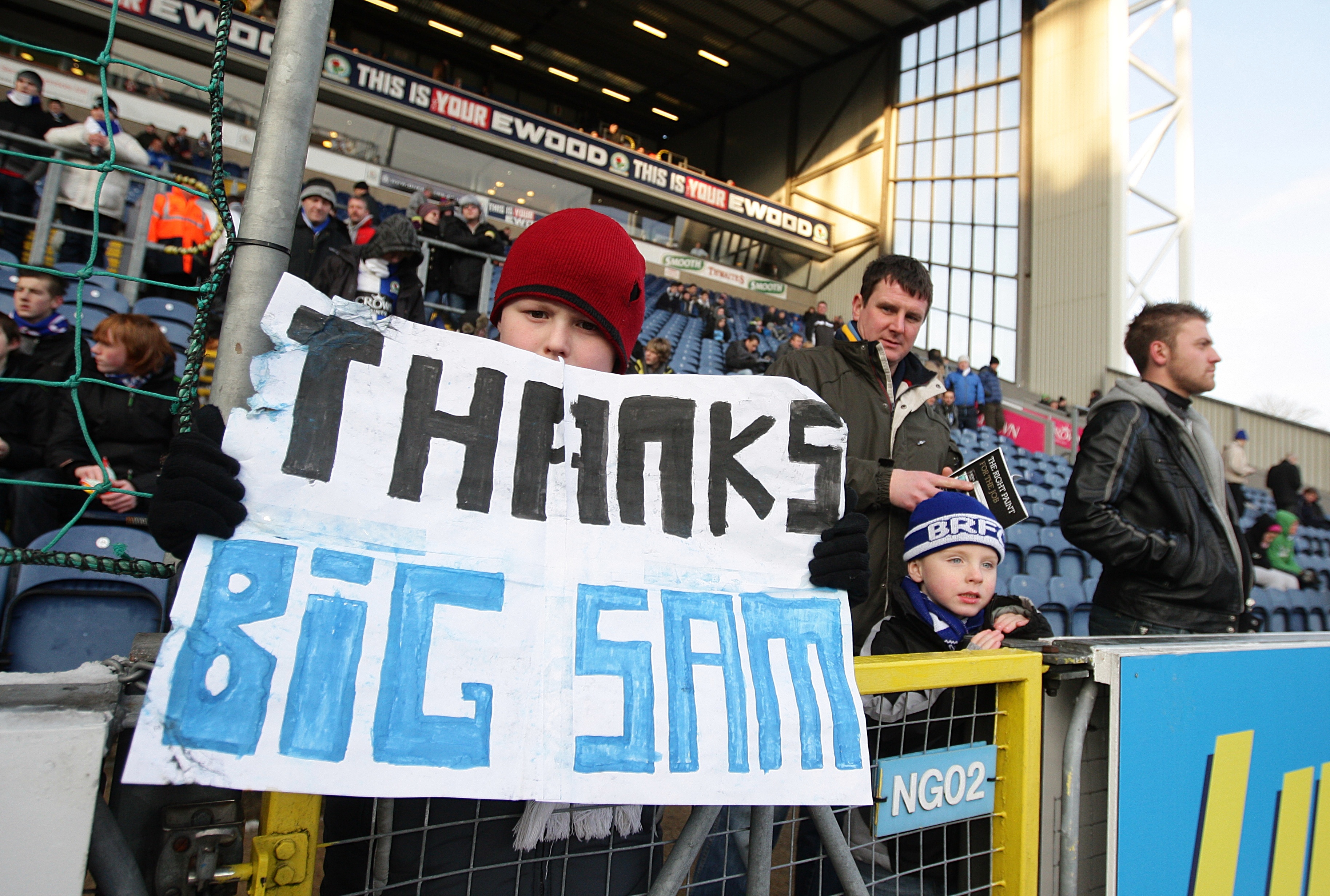 Fans show their support for Sam Allardyce