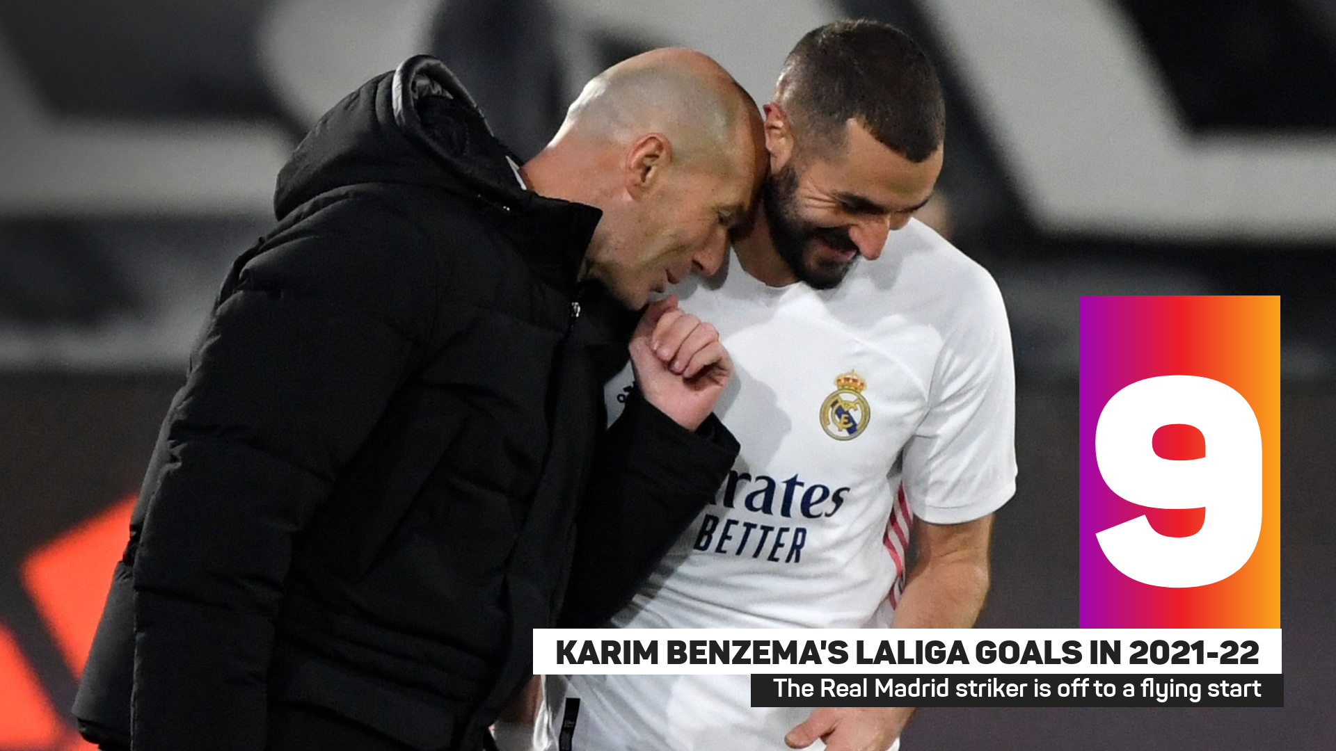 Karim Benzema with Zinedine Zidane