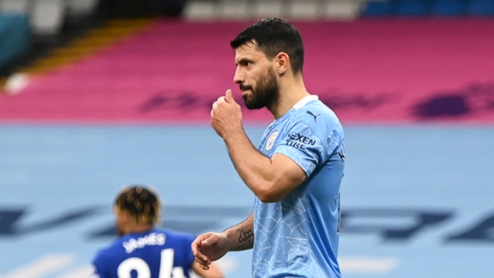 Manchester City's Sergio Aguero after his missed penalty against Chelsea