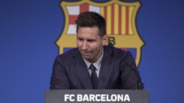Lionel Messi was visibly emotional when announcing his Barcelona exit in 2021