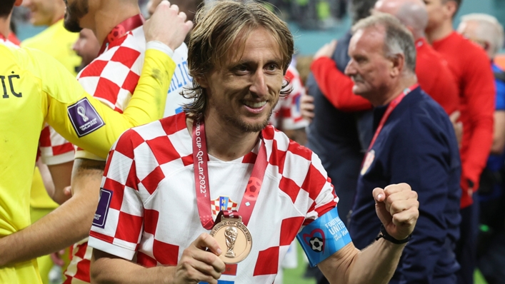 Luka Modric was thrilled with a World Cup bronze medal