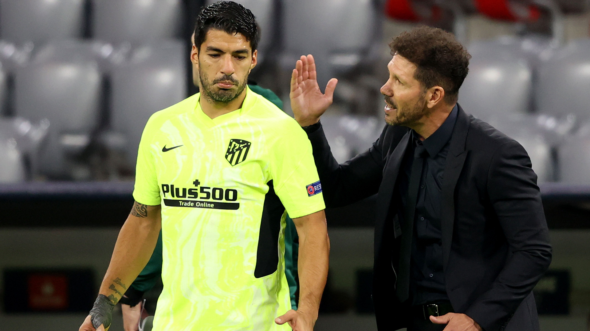 Luis Suarez and Diego Simeone