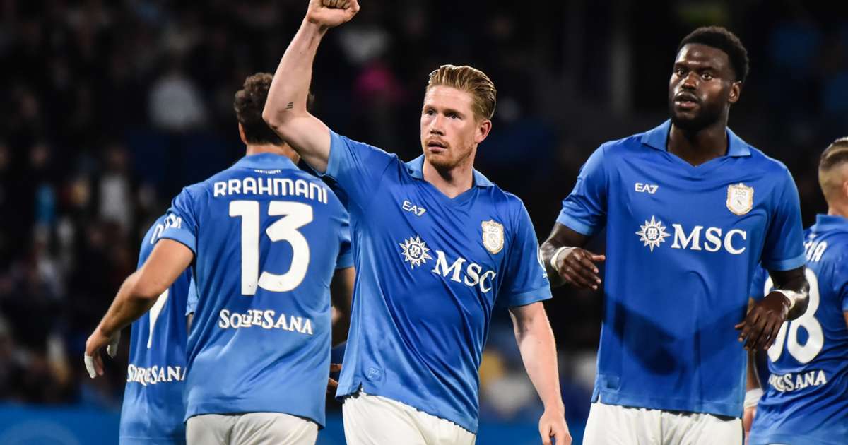 Napoli cruise past Frosinone 3-0 as De Bruyne bags brace after international break