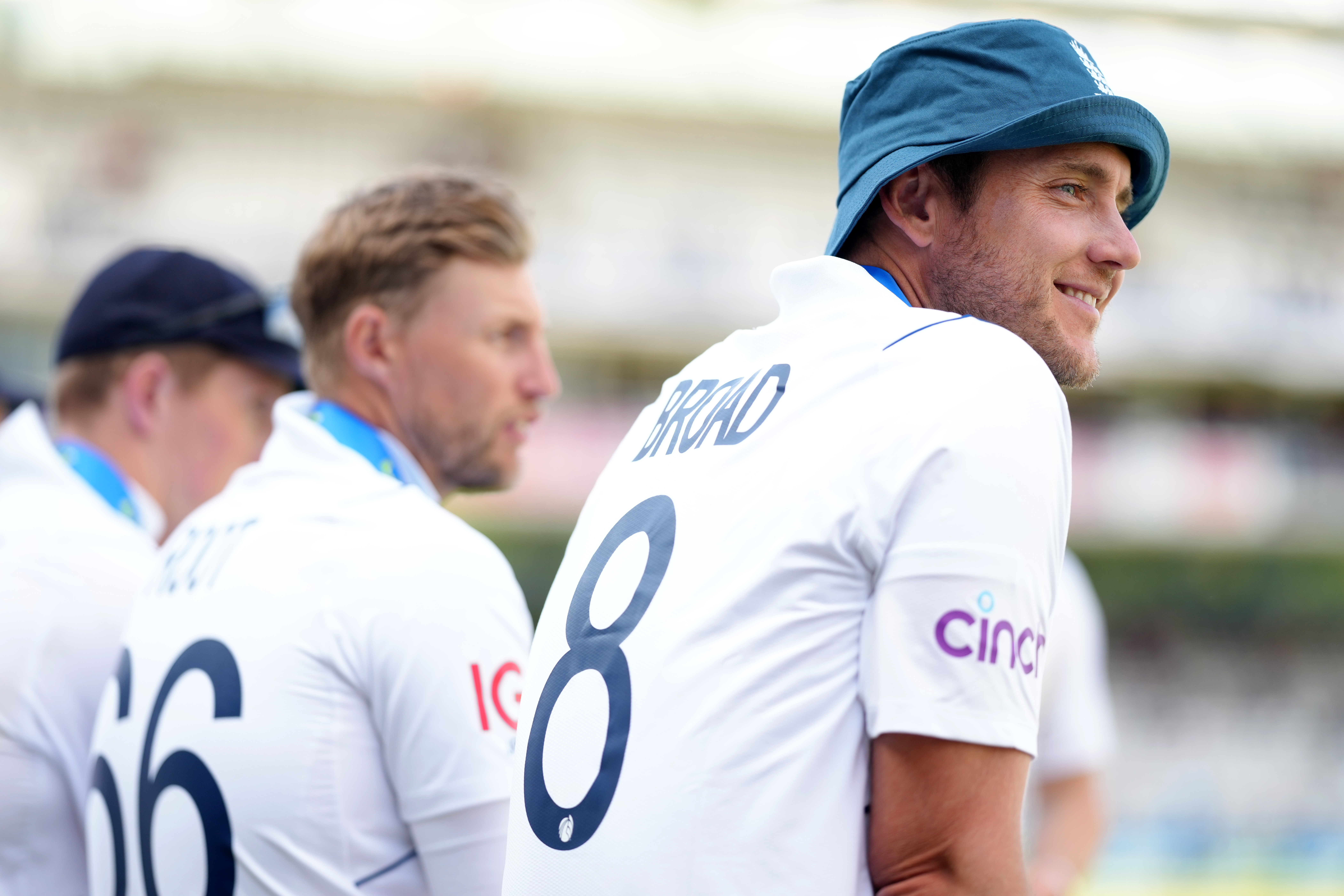 Stuart Broad (right) in relaxed mood after helping England to victory over Ireland.