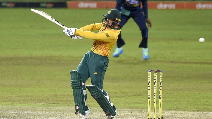 Quinton de Kock during South Africa's win over Sri Lanka on Sunday