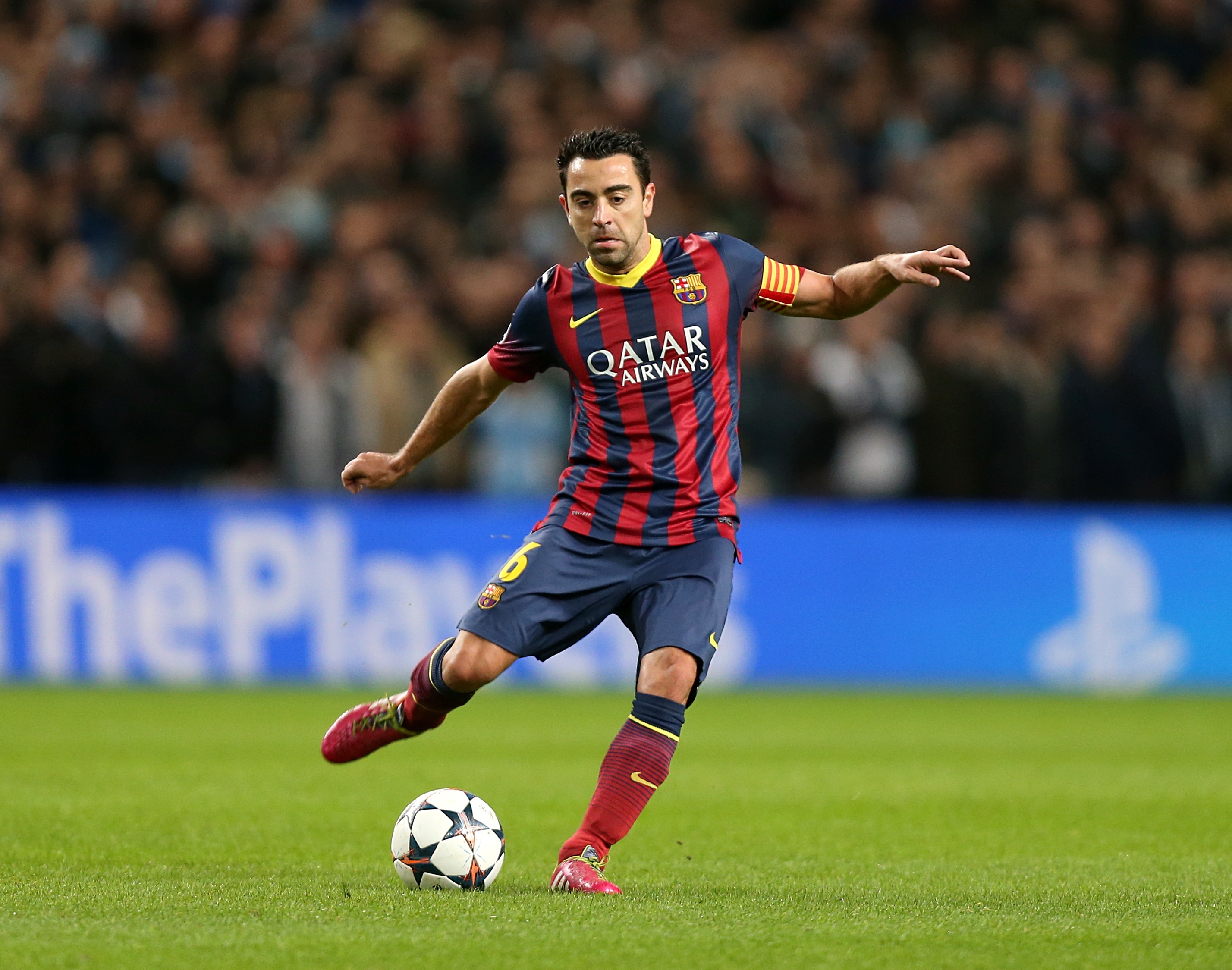 Xavi was a member of the Barcelona team which won the Champions League in 2015