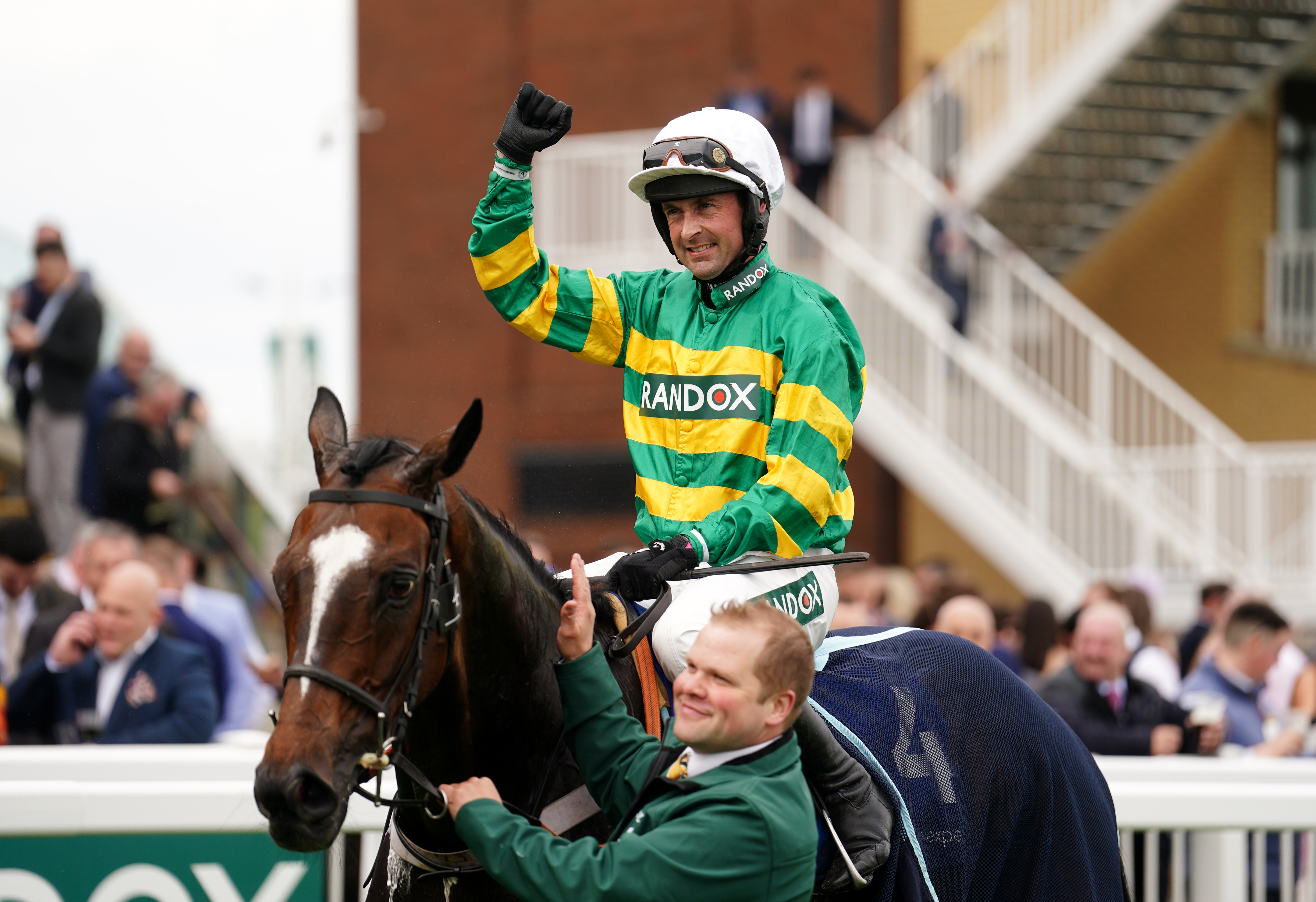 Nico de Boinville celebrates aboard Jonbon