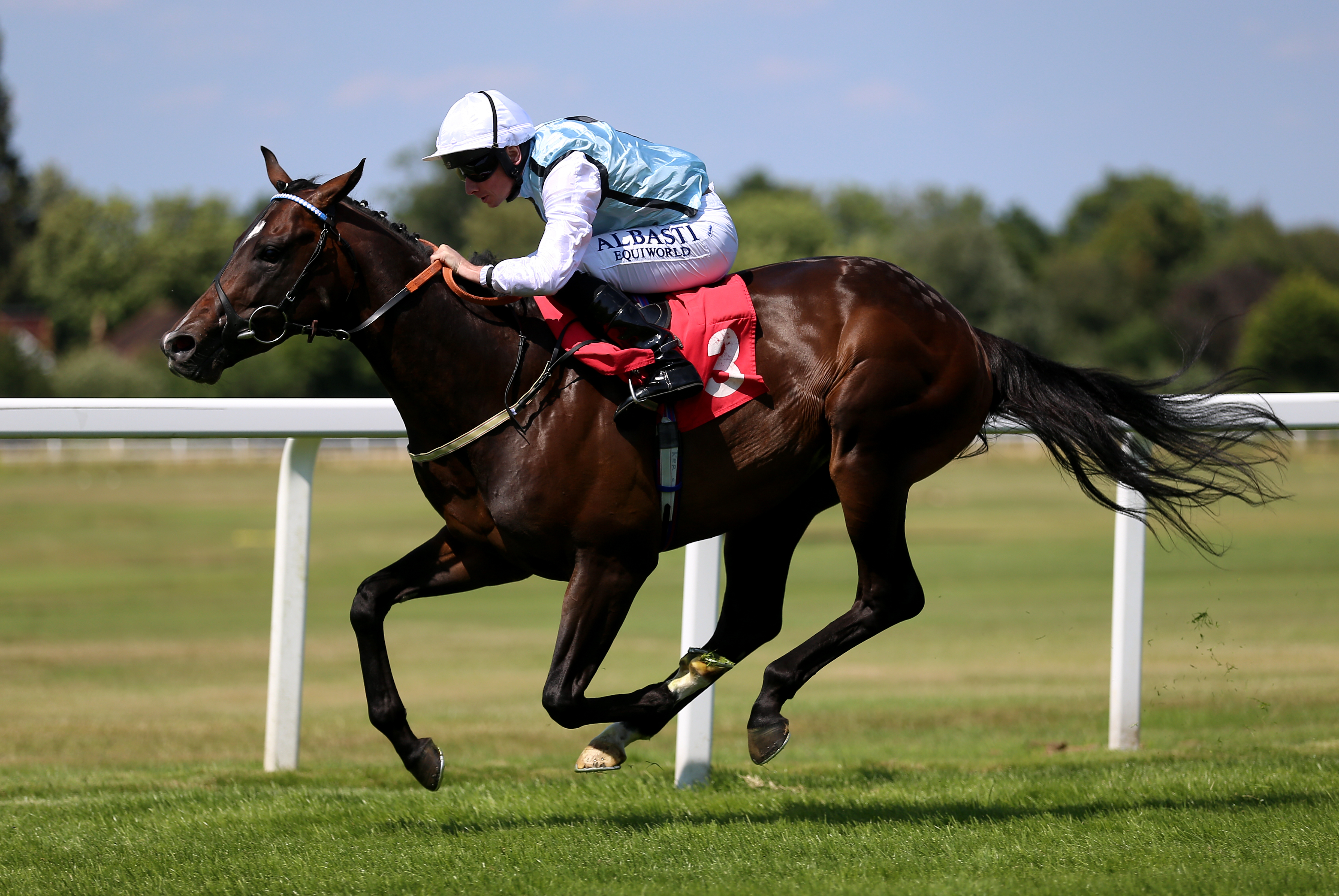 Kylian taking the Dragon Stakes for Karl Burke