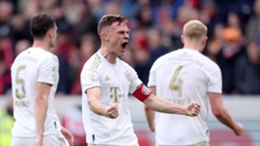 Joshua Kimmich celebrates Bayern Munich's win over Freiburg