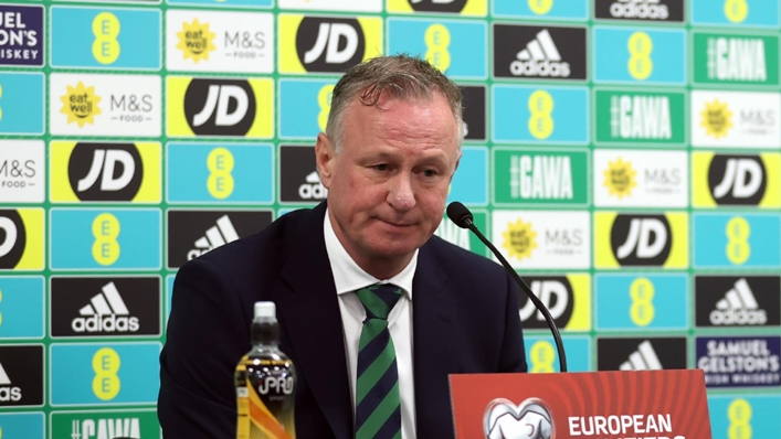 Michael O’Neill expects to be relying on young players again in next month’s European qualifiers (Liam McBurney/PA)