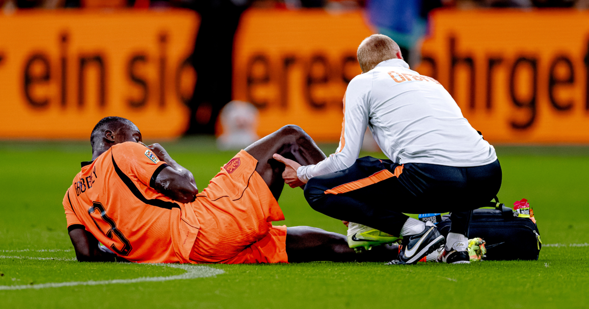 Brian Brobbey in action for the Netherlands