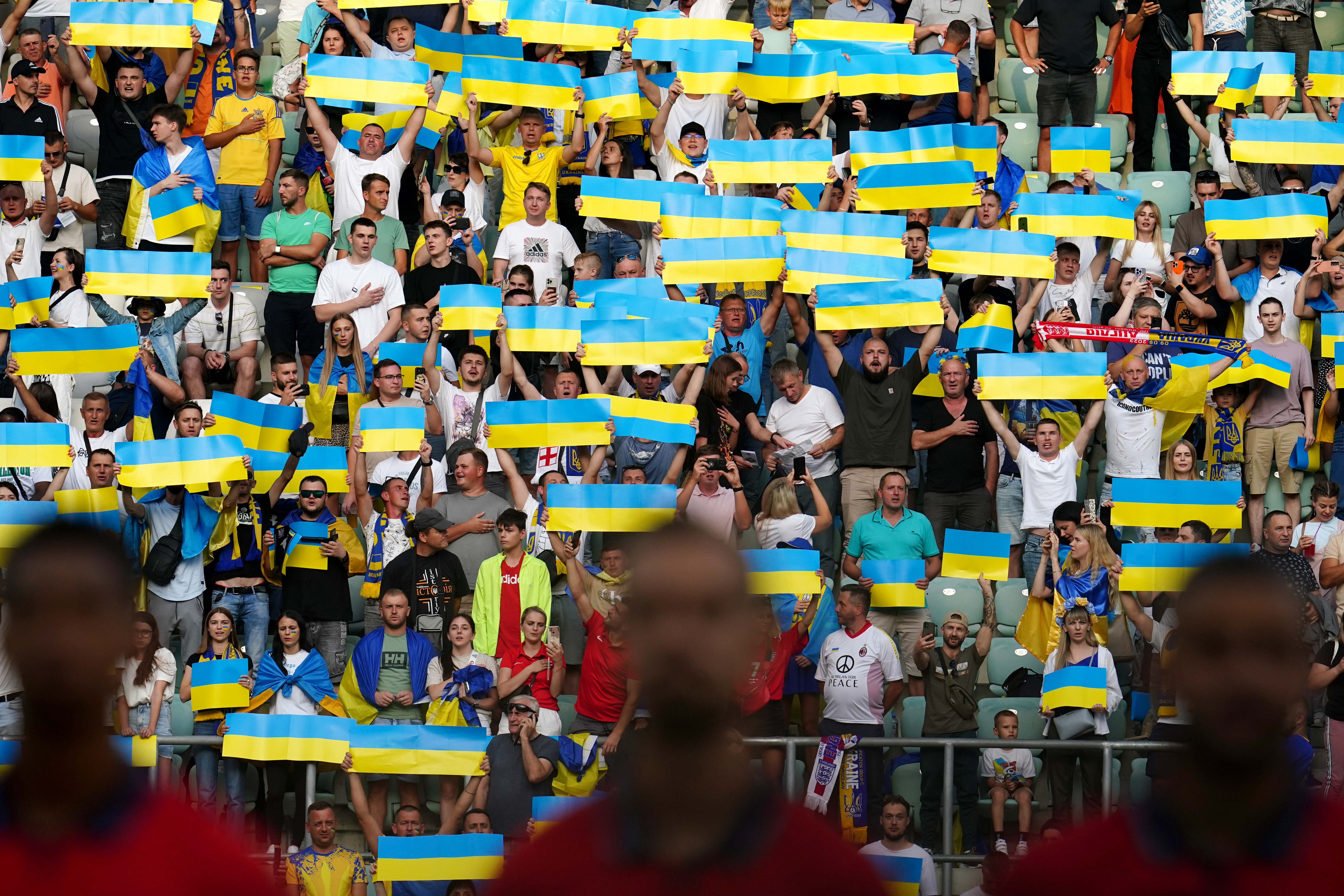 Ukraine fans have had to travel to see their team play