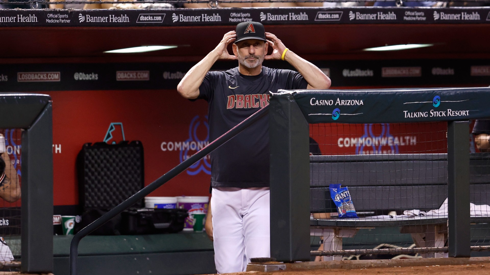 Torey Lovullo in the Diamondbacks dugout.