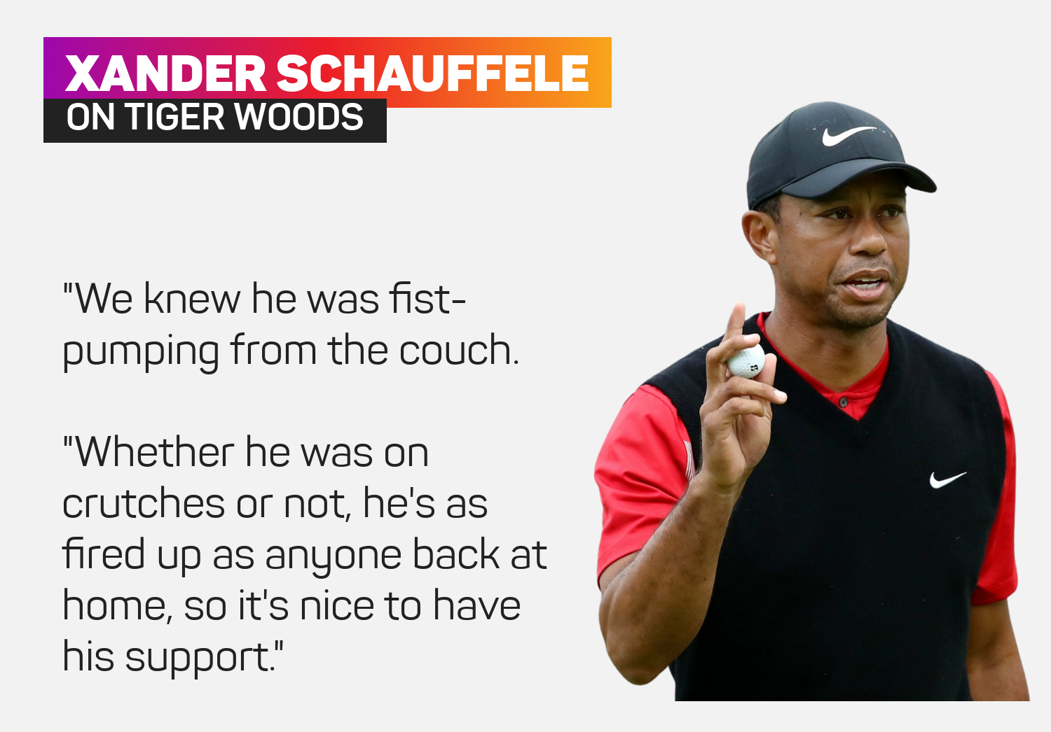 Xander Schauffele on Tiger Woods