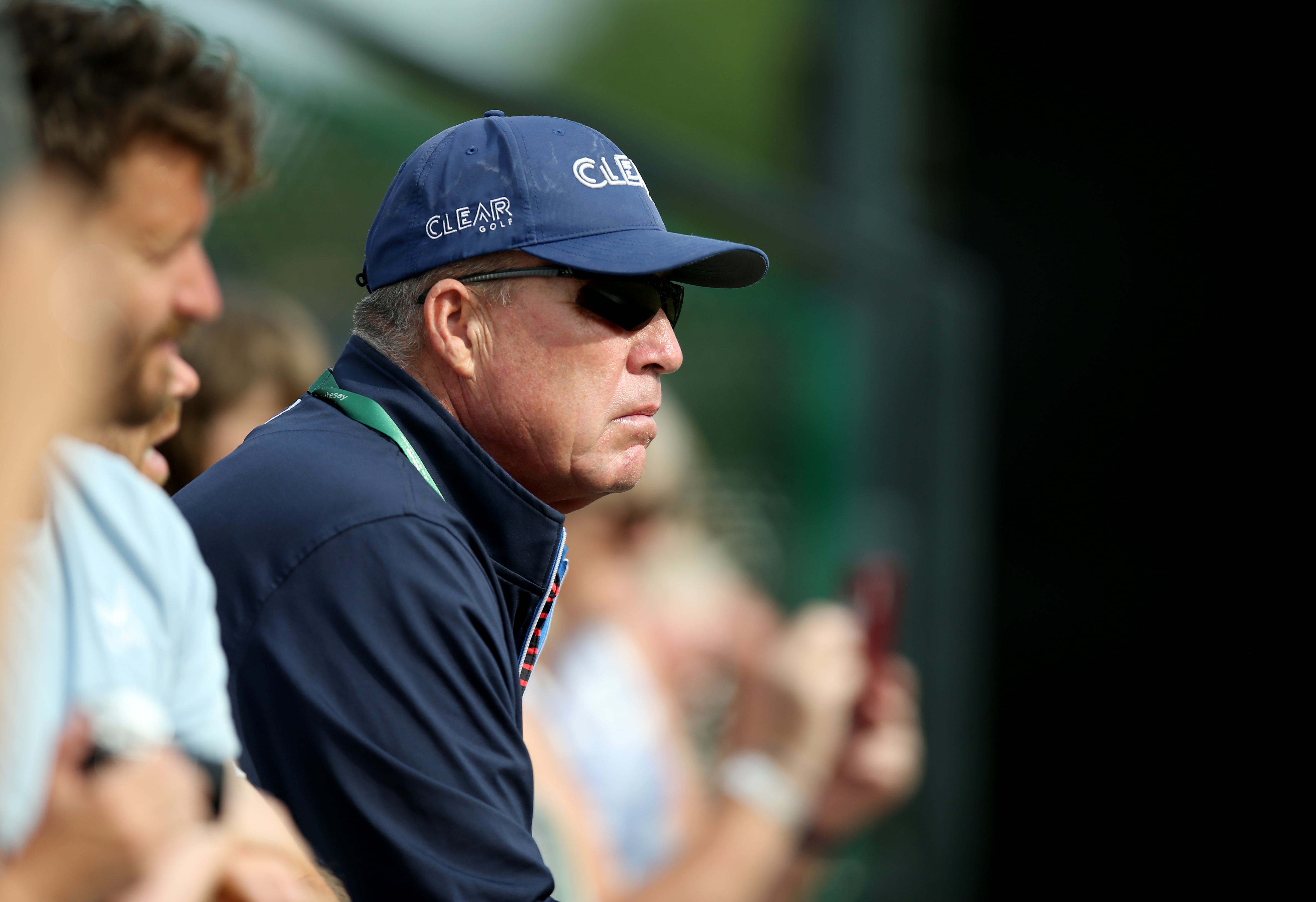 Coach Ivan Lendl watches from the stands