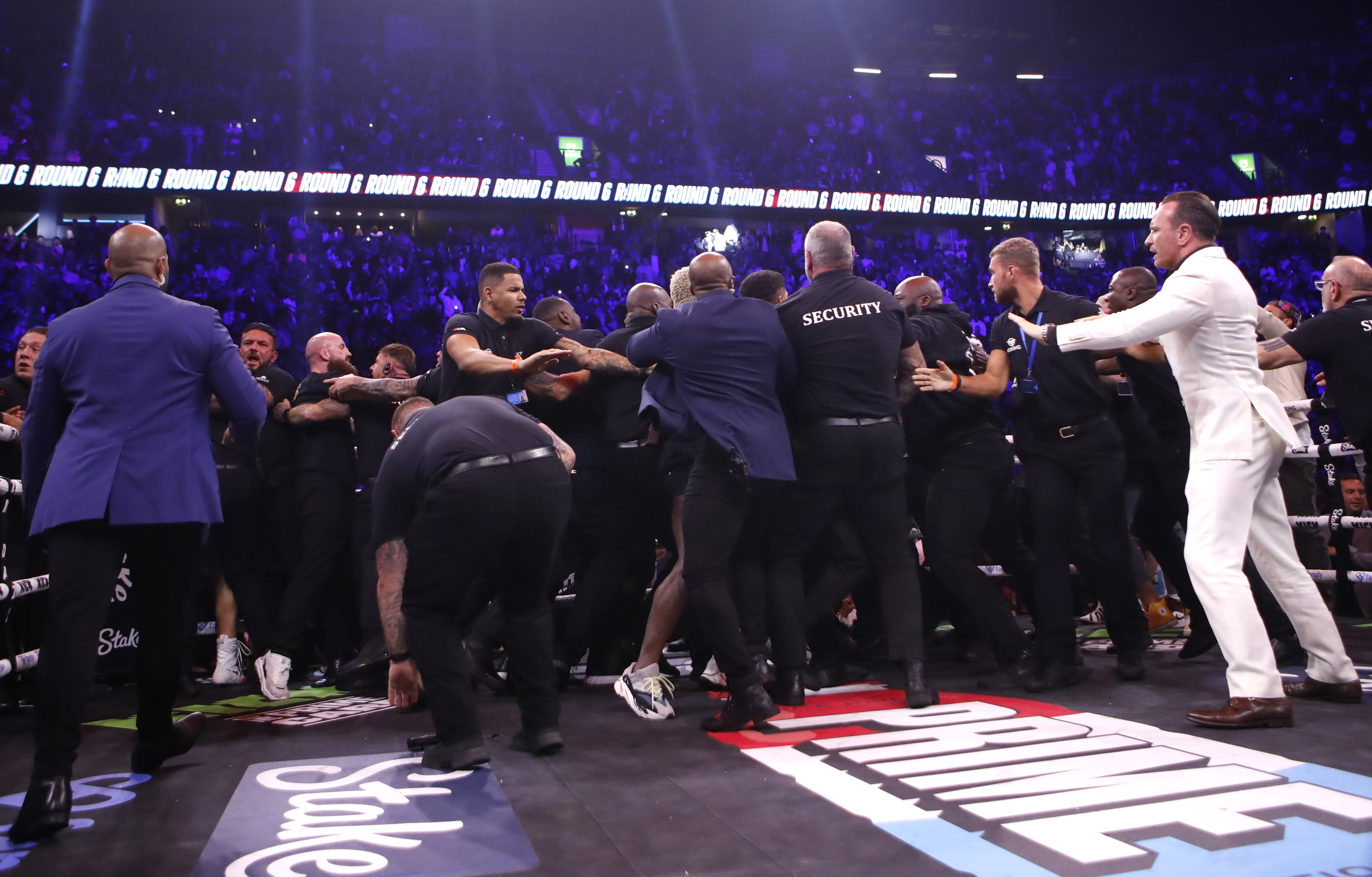 The co-main event ended in farce (Will Matthews/PA)