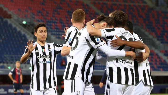 Juventus celebrate against Bologna