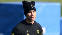 Achraf Hakimi trained with PSG on Friday