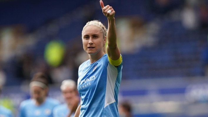 Steph Houghton has signed a new deal at Manchester City (Martin Rickett/PA)