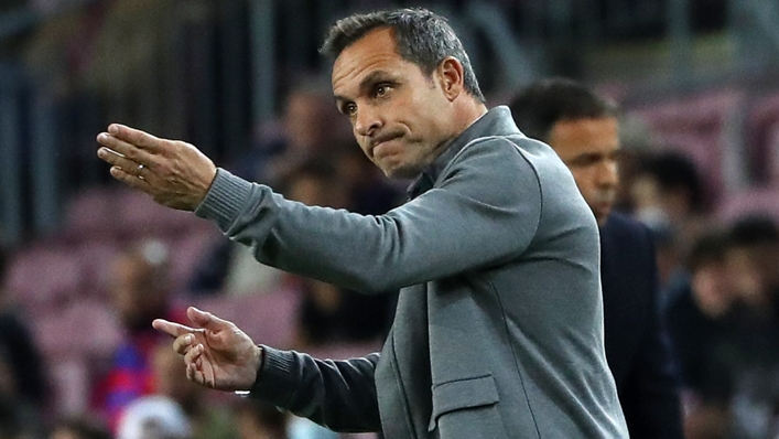 Sergi Barjuan will be looking for his first win as Barcelona interim manager