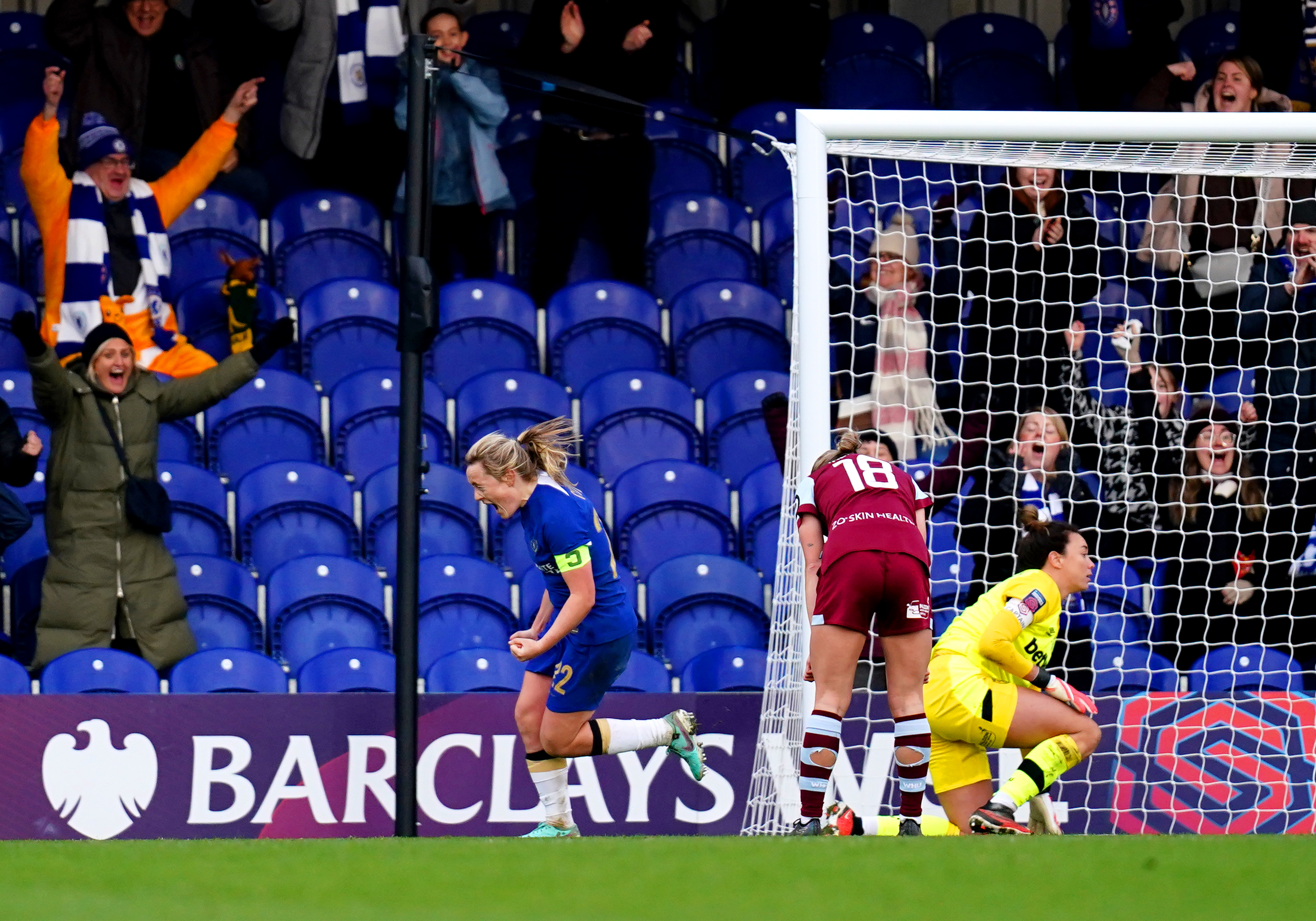 Erin Cuthbert put Chelsea ahead at Kingsmeadow (John Walton/PA)