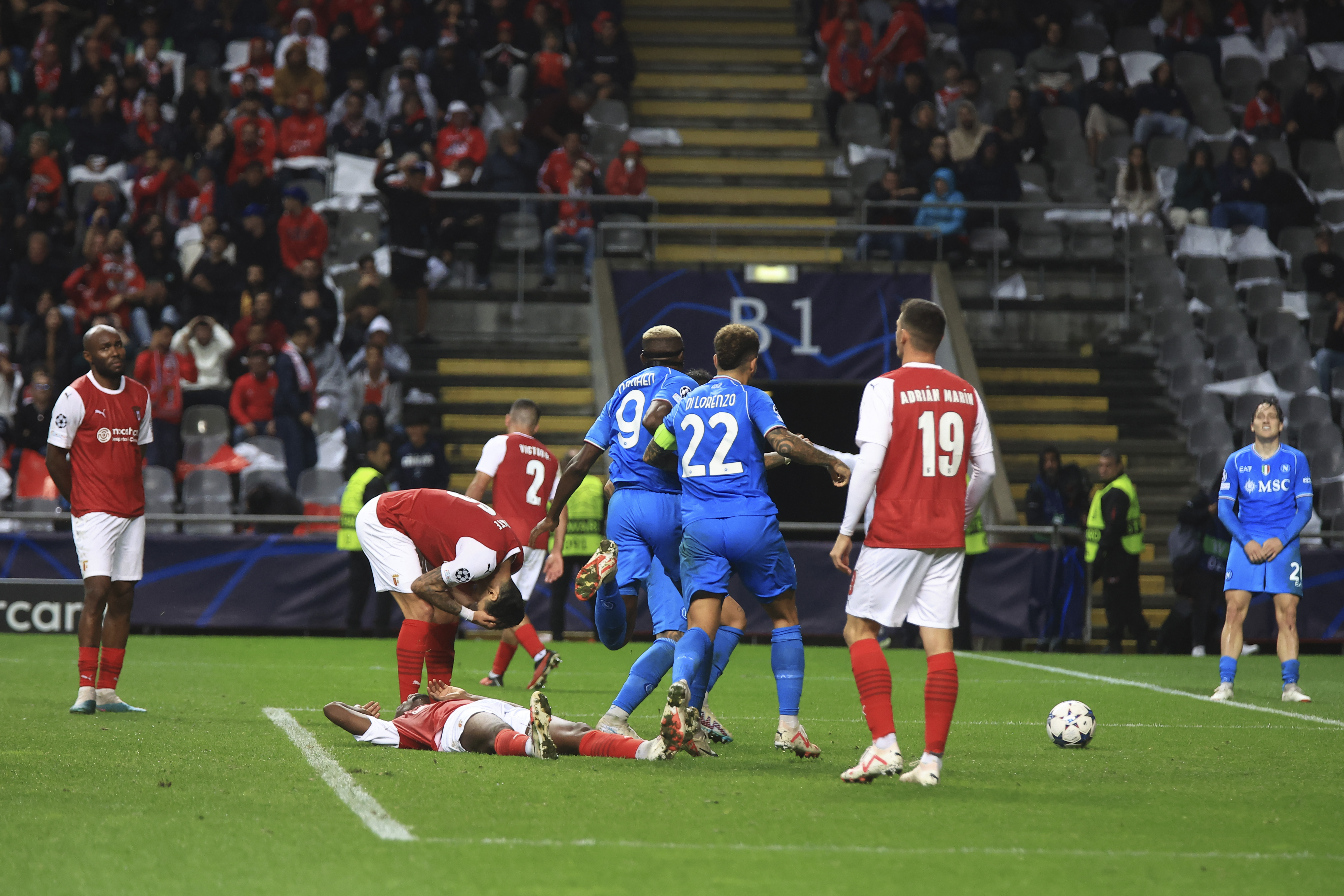 Sikou Niakate's own goal, bottom left, proved decisive in Braga