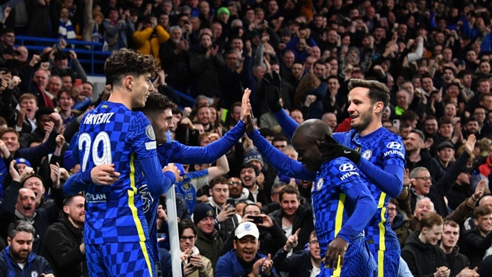 Chelsea celebrate Christian Pulisic's goal against Lille