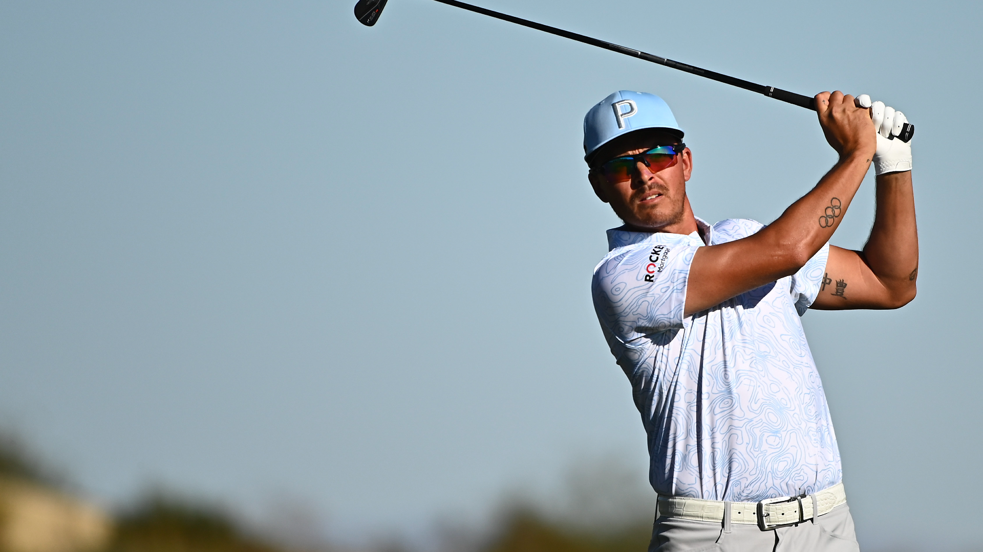 Rickie Fowler of the United States plays an approach shot on the 14th hole during the third round of THE CJ CUP