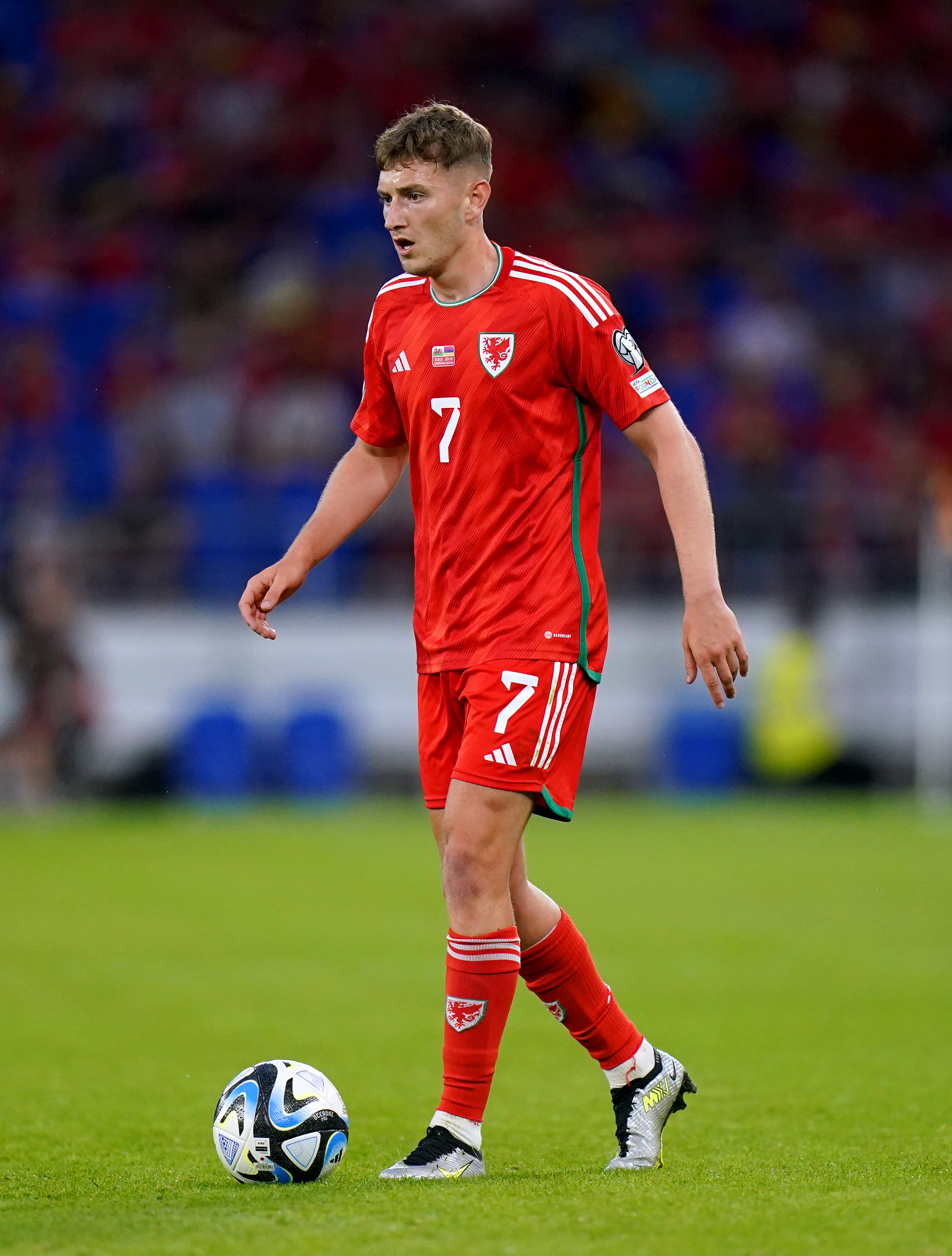 David Brooks in action for Wales