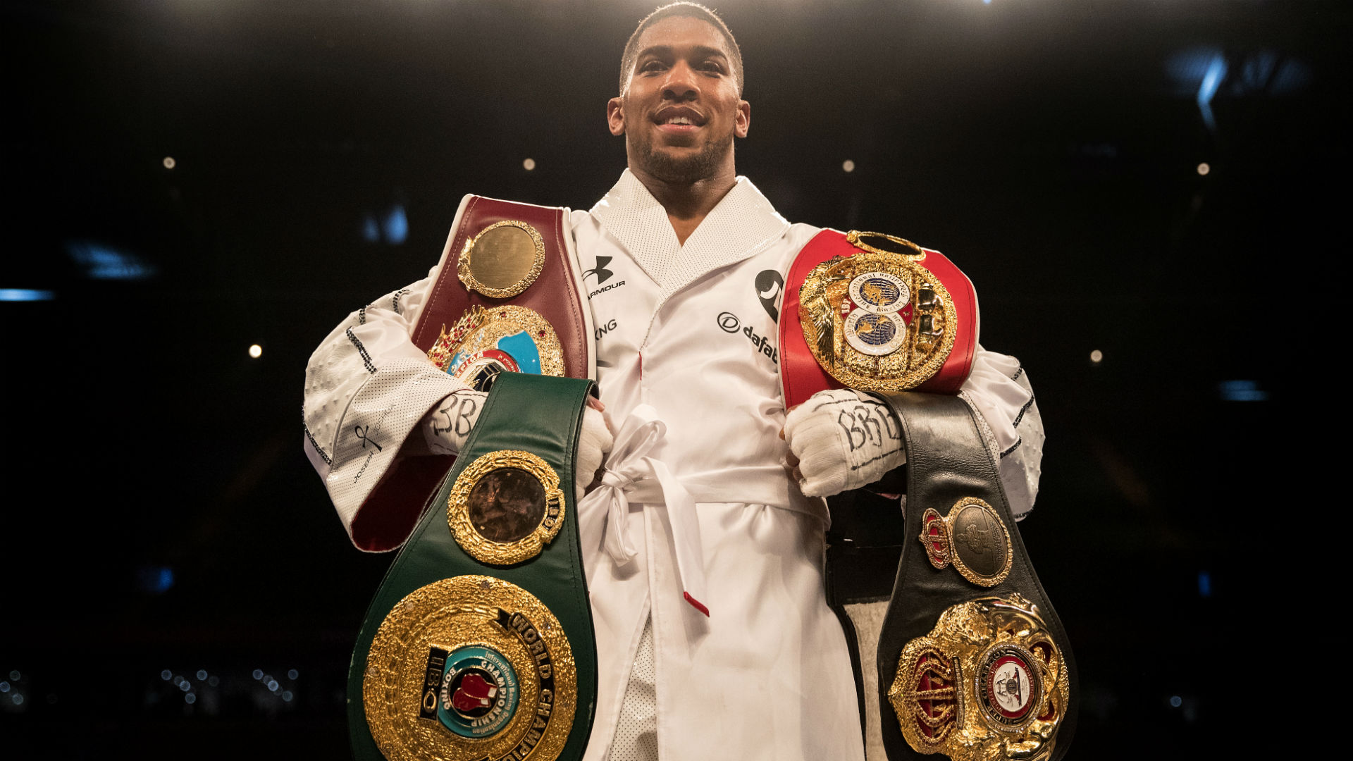 Anthony Joshua Is The WBA, WBO, IBO And IBF Heavyweight Boxing Champion ...