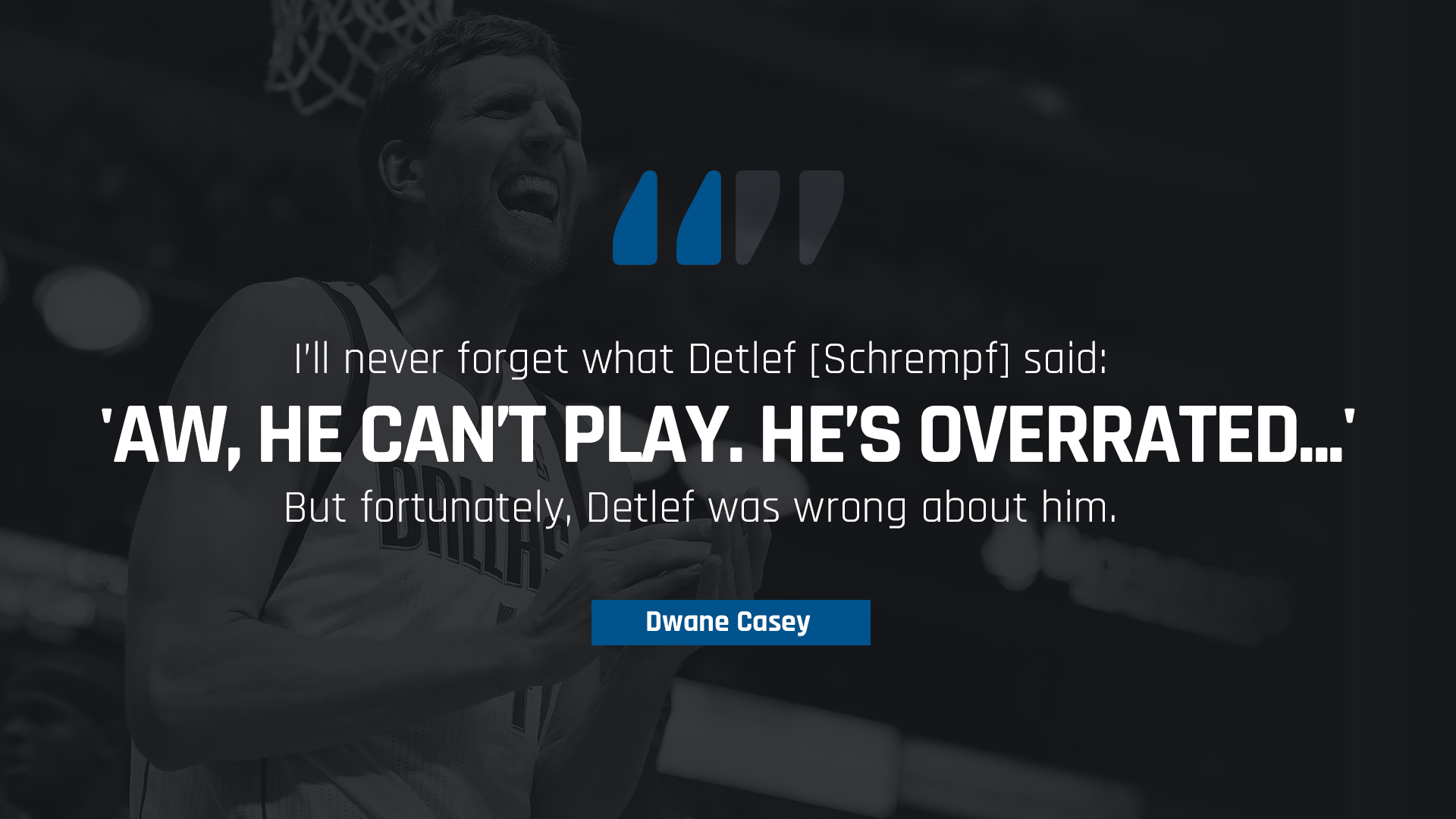 'He's changed everything': How Dirk Nowitzki went from unknown to