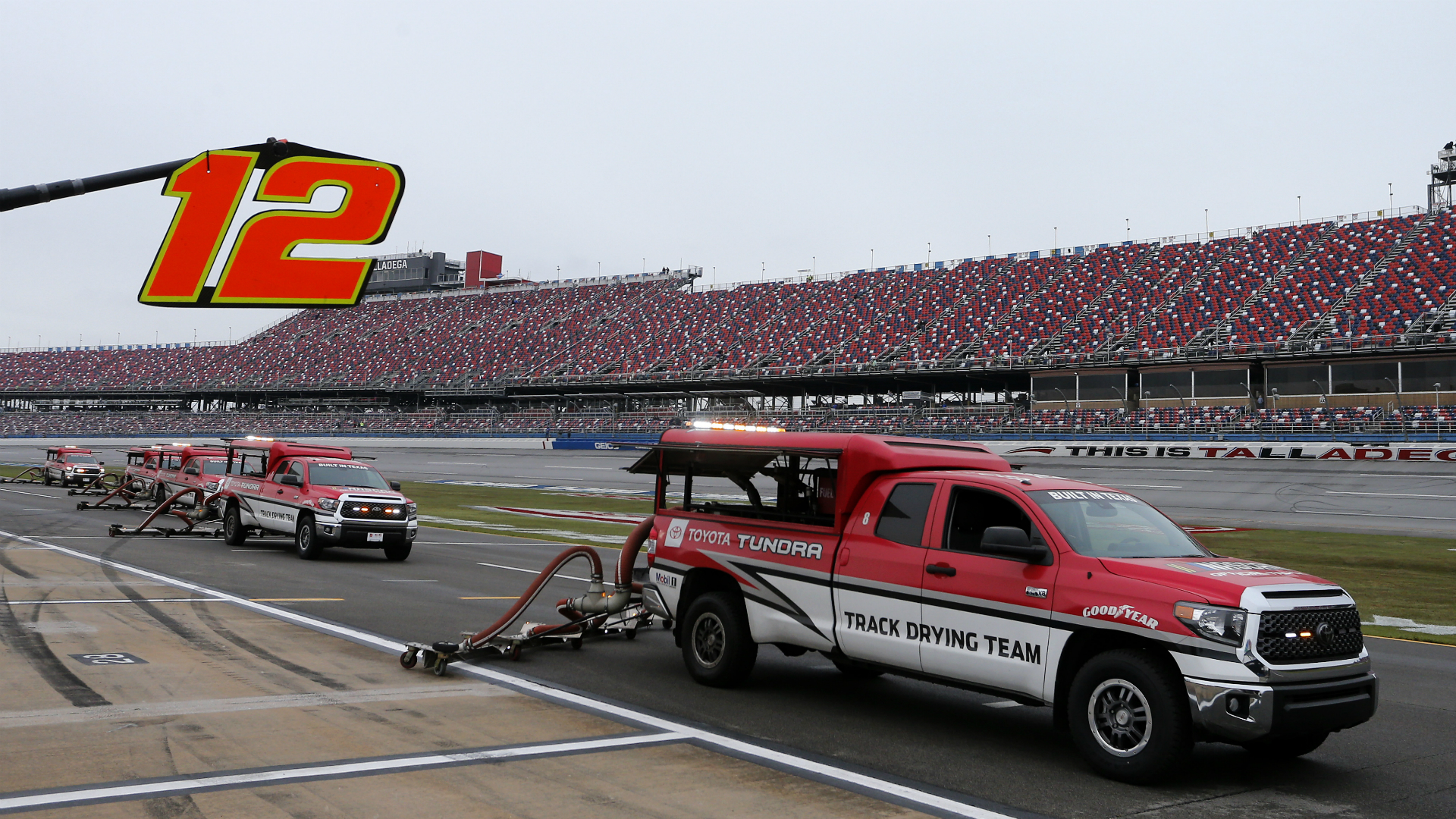 NASCAR weather update: Race at Talladega to restart Monday ...
